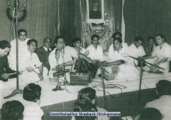 Mohdrafi with Mukesh, Talat Mohd and others in a stage concert