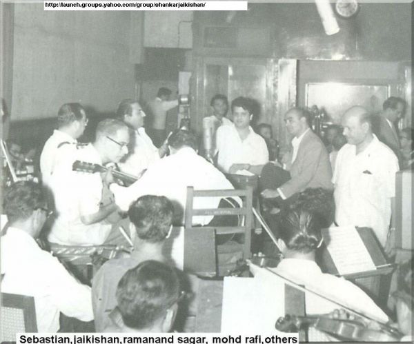 Mohd Rafi with Jaikishan and Ramanand Sagar