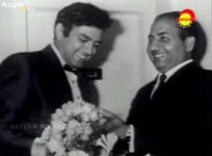 Mohd Rafi with Sanjeev Kumar