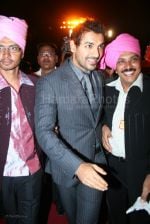 John Abraham at Chief Minister Vilasrao Deshmukh son, Amit_s wedding with TV actress Aditi Pratap Ghorpade in Mahalaxmi Race Course on 29th feb 2008 (6).jpg