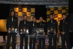 Akash Chopra,Ishant Sharma, Murali Kartik, Shahrukh Khan,Lalit Modi,Saurav Ganguly at launch of Kolkata Knight Riders in Taj Lands End on 13 March 2008 (41).jpg