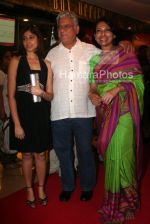 Om Puri with Mallika Sarabhai and Jayabrato Chaterjee at the premiere of film Love Songs in Metro Adlabs on March 26th 2008(2).jpg
