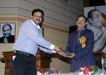 6(300708)-Dr. Ravi Sharma being greeted by Shri S.P.Dwivedi, Executive Member, RFMS.jpg