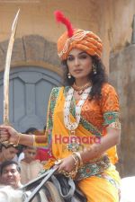Meera on location of Jhansi Ki Rani film in Filmistan on 12th September 2008 (19).JPG
