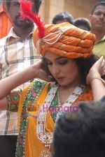 Meera on location of Jhansi Ki Rani film in Filmistan on 12th September 2008 (8).JPG