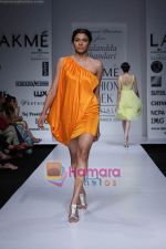 Model walk the ramp for Nalandda Bhandari_s Buoyant Passion collection at Lakme Fashion Week.JPG