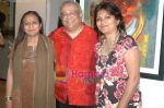 Debjani Datta with the owner of ArtDesh Bharat Patel n wife Renu Patel at Art exhibition on 24th November 2008.JPG