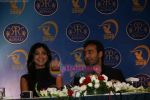 Shilpa Shetty and her business partner Raj Kundra at a meet with the champions of IPL team the Rajasthan Royals in Mumbai on 3rd Feb 2009 (28).JPG