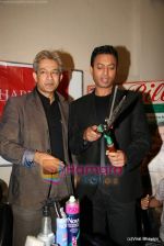 Irrfan Khan, hair dresser Jawed Habib at a promotional event for the upcoming film Billu on 11th Feb 2009 (3).JPG