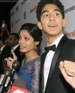 Frieda Pinto, Dev Patel at the Oscar Party on February 22, 2009 in Beverly Hills, California (2).jpg