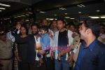Rasool Pookutty & Irrfan Khan receive a rousing welcome in International Airport, Mumbai on 25th Feb 2009 (9).JPG