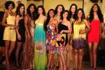 Jessy Randhawa, Carol Gracias, Shonali Nagrani, Shveta Salve, Pia Trivedi, Nauheed Cyrusi, Rupali Ganguli, Anushka Manchandani at the Launch of Khatron Ke Khiladi season 2 on 8th Aug 2009 (36).jpg