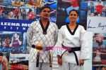 Isha Koppikar martial arts with Leena Mogre in Bandra on 4th Sep 2009 (3).JPG