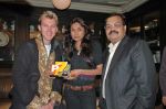 Brett Lee, Sanjana Jon & P 7 News Channel Director Mr Jyoti Narain at Wills India Fashion Week on 25th Oct 2009.JPG