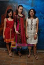 Kiran, Alecia and Meghana at the preview of LFW 2010 collection at FUEL, Mumbai on 26th Feb 2010.JPG