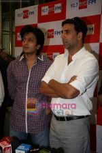 Akshay Kumar, Ritesh Deshmukh at Housefull music launch in Big Fm on 15th March 2010 (14).JPG