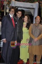 Amitabh, Abhishek and Aishwarya Rai Bachchan at Fardeen Khan_s sister Laila Khan_s wedding reception to Frahan Furniturewala in Taj Land_s End on 16th April 2010 (3).JPG