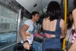 Emraan Hashmi, Prachi Desai travel by bus to promote Once upon a time in Mumbai in Curchgate, Mumbai on 29th July 2010 (15).JPG