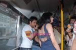 Emraan Hashmi, Prachi Desai travel by bus to promote Once upon a time in Mumbai in Curchgate, Mumbai on 29th July 2010 (16).JPG