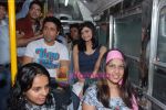 Emraan Hashmi, Prachi Desai travel by bus to promote Once upon a time in Mumbai in Curchgate, Mumbai on 29th July 2010 (76).JPG
