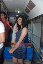 Prachi Desai travel by bus to promote Once upon a time in Mumbai in Curchgate, Mumbai on 29th July 2010 (5).JPG