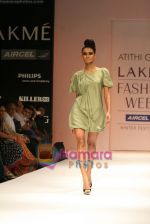 Model walks the ramp for Atithi Gupta Show at Lakme Winter fashion week day 5 on 21st Sept 2010.JPG
