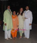 Amitabh Bachchan, Jaya Bachchan, Aishwarya Rai Bachchan, Abhishek Bachchan at Big B_s birthday celebrations in Jalsaa, Juhu, Mumbai on 11th Oct 2010 (6).JPG