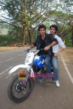TV stars Shravan and Ranbir ( Karan Wahi) bike race in Filmcity, Mumbai on 28th Dec 2010 (11).JPG
