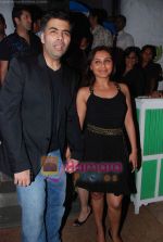 Rani Mukherjee, Karan Johar at Shahid Kapoor_s Birthday Party in Olive, Bandra, Mumbai on 25th Feb 2011 (4).JPG