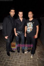 Karan Johar, Sanjay Kapoor, Vipul Shah at Paul & Shark launch in Tote, Mumbai on 16th March 2011 (119).JPG