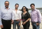 Kabir bedi, Chirag Paswan, Poonam Dhilon, Neeraj Paswan Shoots for his debut film One and Only in Bandra Fort on 15th May 2011.jpg