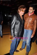 Abhishek Bachchan, Shakti Kapoor at Bin Bulaye Baarati premiere in Cinemax on 16th June 2011 (2).JPG