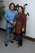 Laxman and Sunita Shreshtha at Arrokh Khambata_s Amadeus Launch in NCPA, Mumbai on 3rd July 2011.jpg