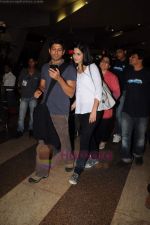 Farhan Akhtar, Katrina Kaif as they return fom Zindagi Na Milegi Dobara road tour in Airport, Mumbai on 12th July 2011 (41).JPG