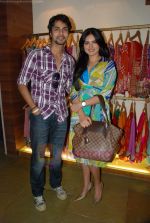Alekh and Niharika at the launch of Designer Pallavi Goenka_s the new festive  collections in Mumbai on 20th July 2011.JPG