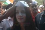 Celina Jaitley support Anna Hazare in Azad Maidan on 21st Aug 2011 (20).JPG