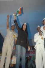 Celina Jaitley support Anna Hazare in Azad Maidan on 21st Aug 2011 (26).JPG