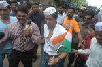 Shreyas Talpade support Anna Hazare in Azad Maidan on 21st Aug 2011 (1).JPG