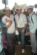Shreyas Talpade support Anna Hazare in Azad Maidan on 21st Aug 2011 (30).JPG