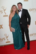 Nancy Juvonen and Jimmy Fallon attends the 63rd Annual Primetime Emmy Awards in Nokia Theatre L.A. Live on 18th September 2011.jpg