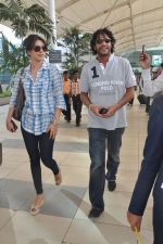 Priyanka Chopra, Chunky Pandey arrive back from Gima Awards in Domestic Airport, Mumbai on 24th Sept 2011 (55).JPG