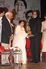 Lata Mangeshkar, Amitabh Bachchan, Yash Chopra at Lata Mangeshkar_s birthday concert in Shanmukhanand Hall on 28th Sept 2011 (31).JPG