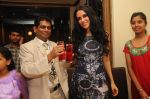 Mohammad Fasih with Neha Dhupia at the launch of Mohammed Fasih_s _Sheesh Mahal Lounge_ in Margao midst Rocking Crowd on 23rd Dec 2011 (2).JPG
