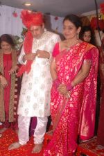 Feeroz irani  & wife at Gujarati actor Feroz Irani_s son wedding in Malad on 28th JAn 2012.jpg
