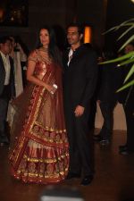Arjun Rampal, Mehr Rampal at Genelia D_Souza and Ritesh Deshmukh wedding reception in Hotel Grand Hyatt, Mumbai on 4th Feb 2012 (75).JPG