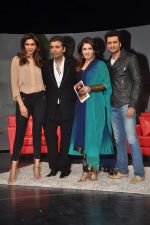 Deepika Padukone, Ritesh Deshmukh, Karan Johar, Raveena Tandon on the sets of NDTV show with Raveena in Yashraj on 7th March 2012 (120).JPG