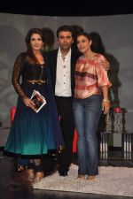Raveena Tandon, Kajol, Karan Johar on the sets of NDTV show with Raveena in Yashraj on 7th March 2012 (63).JPG