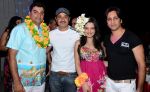 Farzad and Amy Billimoria , with Vivek Mushran and Rajeev Paul at Naughty at forty Hawain surprise birthday party by Amy Billimoria on 12th March 2012.JPG