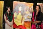 Saba Ali Khan unveiling her painting with Anjanna Kuthiala at an Art event by Anjanna Kuthiala in Mumbai on 18th March 2012.JPG