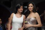 Aditi Gowitrikar with a friend at  Shiv and Reemma_s Sangeet ceremony at Shroom at Reema Sen wedding reception in Mumbai on 25th March 2012.jpg